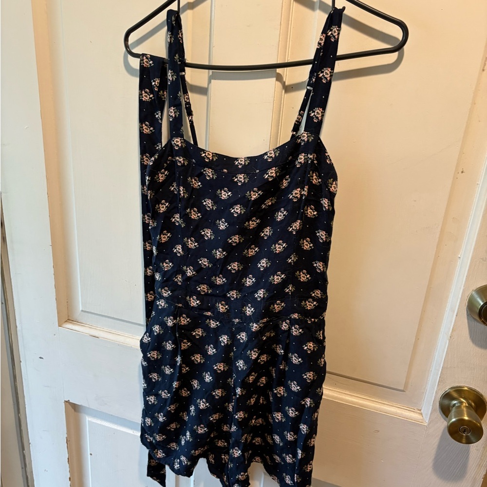Hollister Navy Floral romper